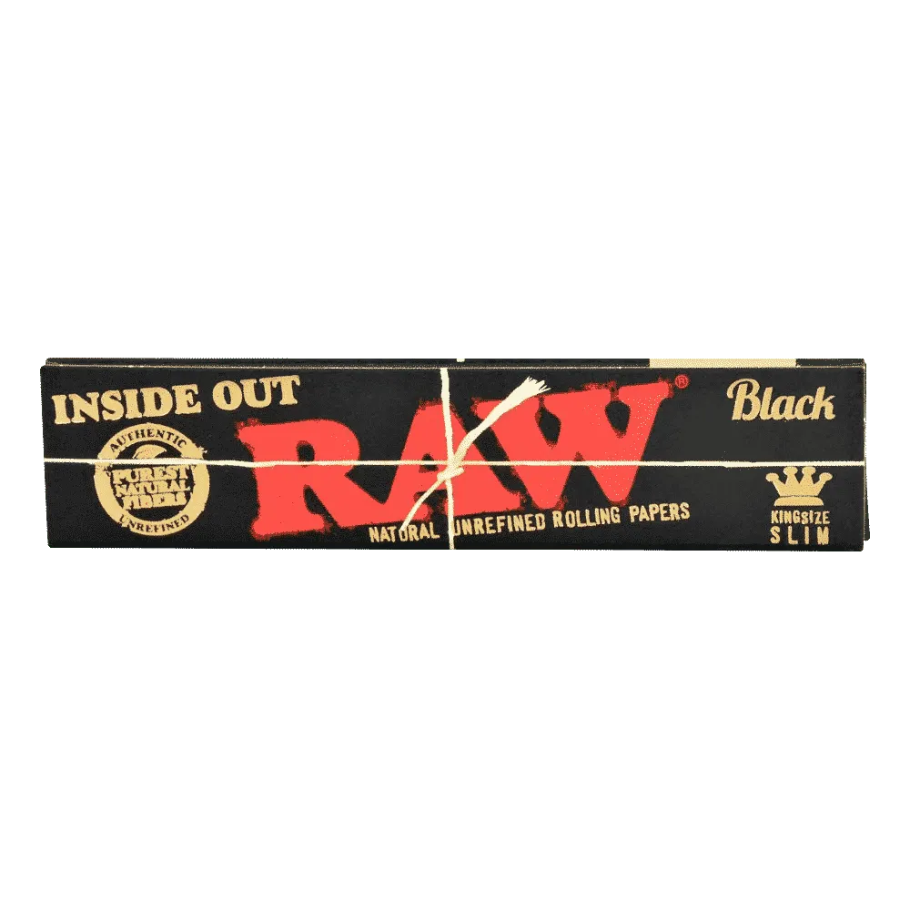 RAW Inside Out Classic Black King Size Slim Rolling Papers