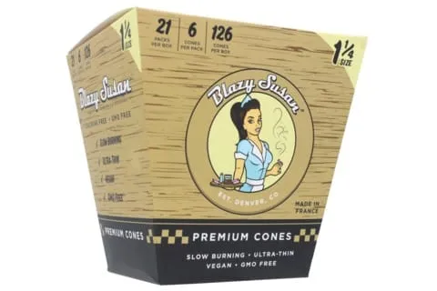 Blazy Susan - Unbleached 1 1/4 Cones 6ct